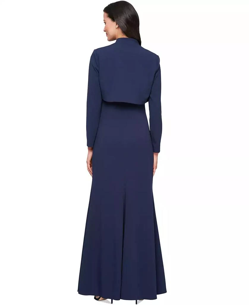 Alex Evenings Women's Rosette-Trim Bolero-Jacket Gown 5