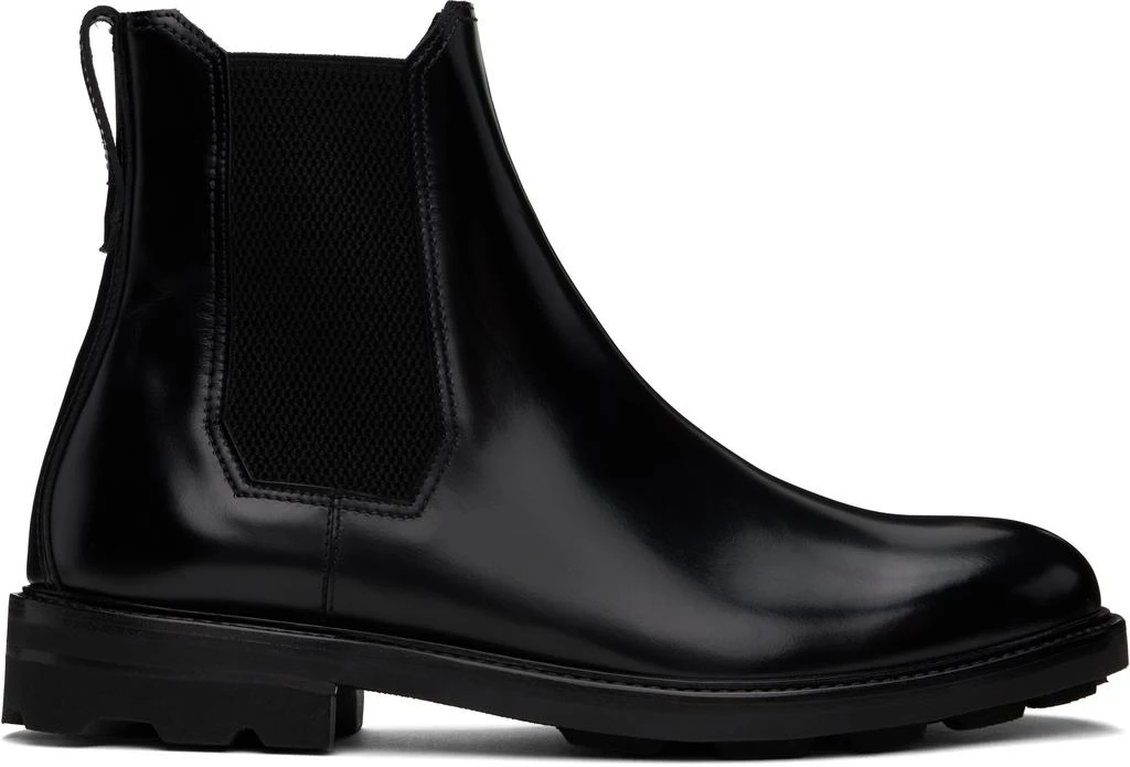 Brioni Vitello Roma Leather Boots Black Mens