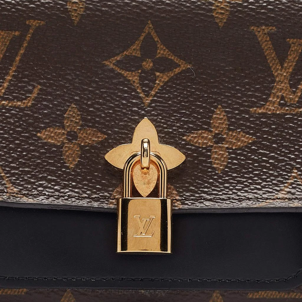 Louis Vuitton Louis Vuitton Black Monogram Canvas and Leather Flower Lock Wallet 8