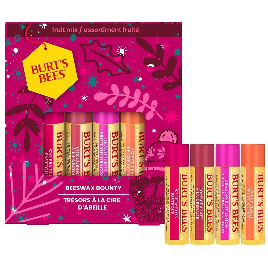 Burt's Bees Lip Balm Gift Set, Beeswax Bounty Fruit Mix Fruit Mix 3