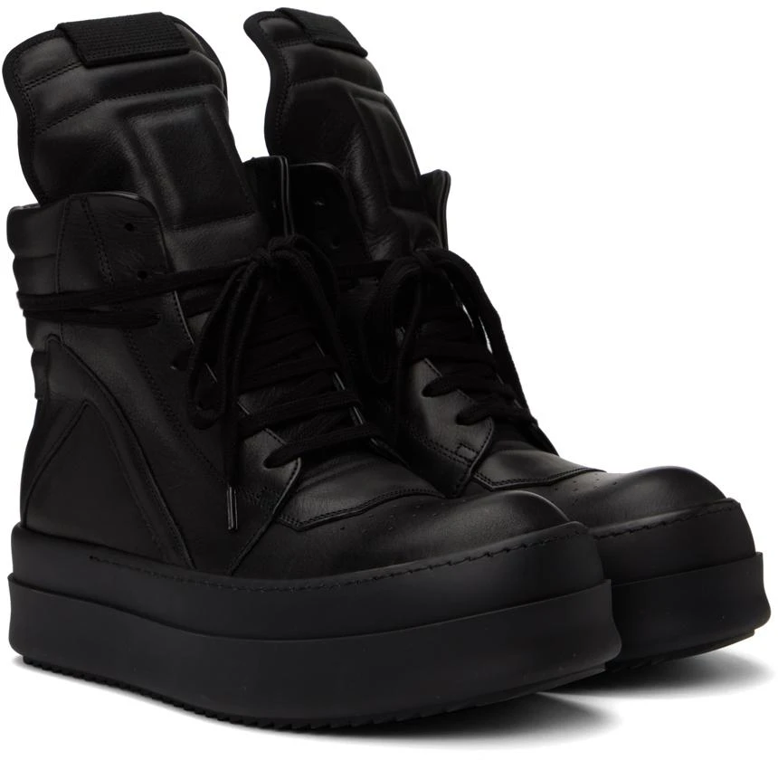 Rick Owens Black Mega Bumper Geobasket Sneakers 4