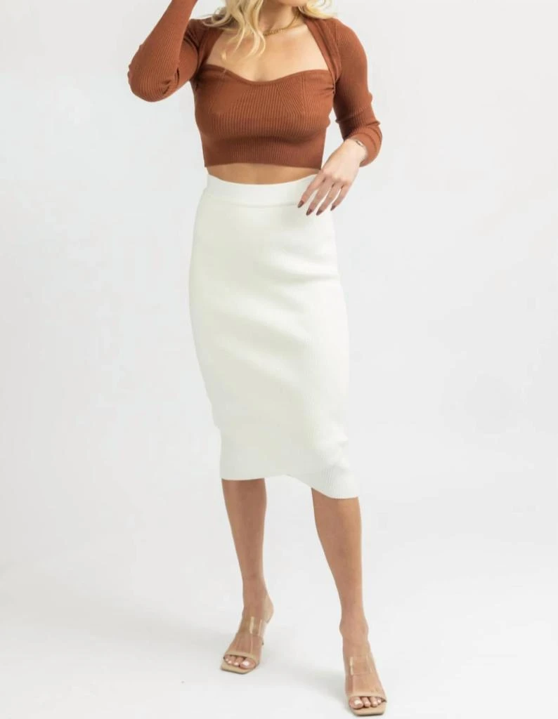 dee elly Dee Elly - FRONT WRAP MIDI SKIRT 3