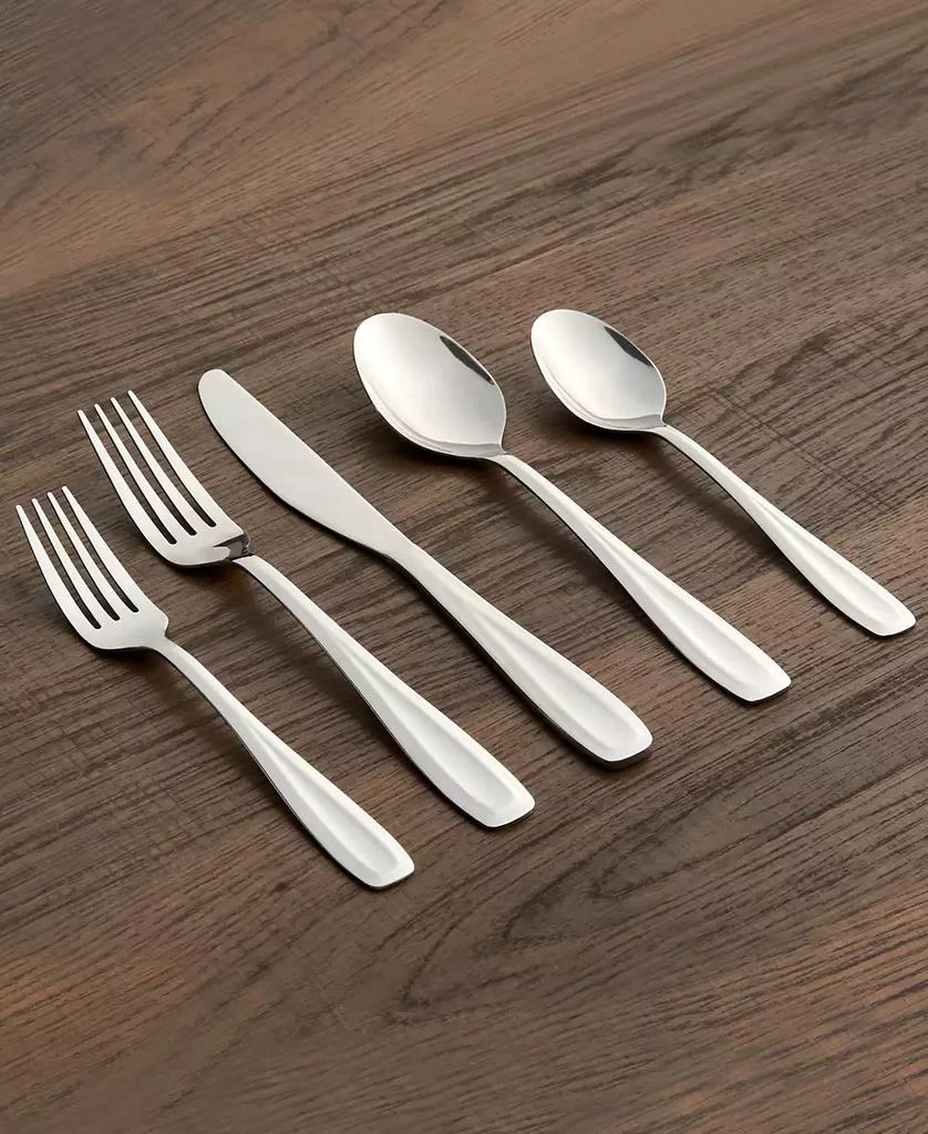 Cambridge Silversmiths Waylen Mirror 40-Piece Flatware with Rustic Buffet, Service for 8 2