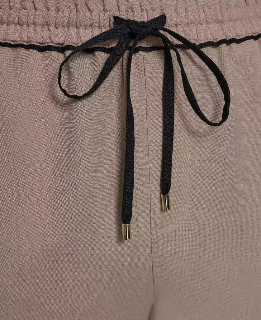 Karl Lagerfeld Paris Women
s Mid-Rise Contrast Trim Pants 7