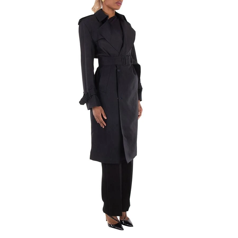 Burberry Silk Blend Double-Breasted Trench Coat 3
