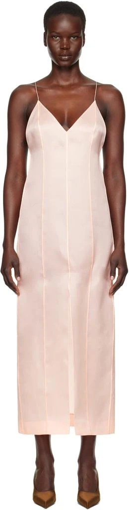 Khaite Pink Tully Maxi Dress 1