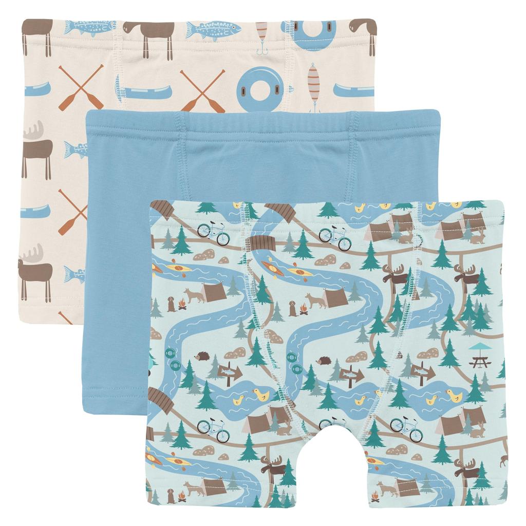 KicKee Pants Print Boxer Briefs Set 3-Pack (Toddler/Little Kids/Big Kids)