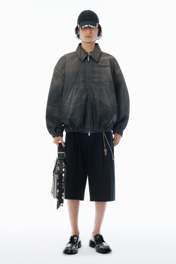 Alexander Wang Black leather trompe-l'oeil jacket