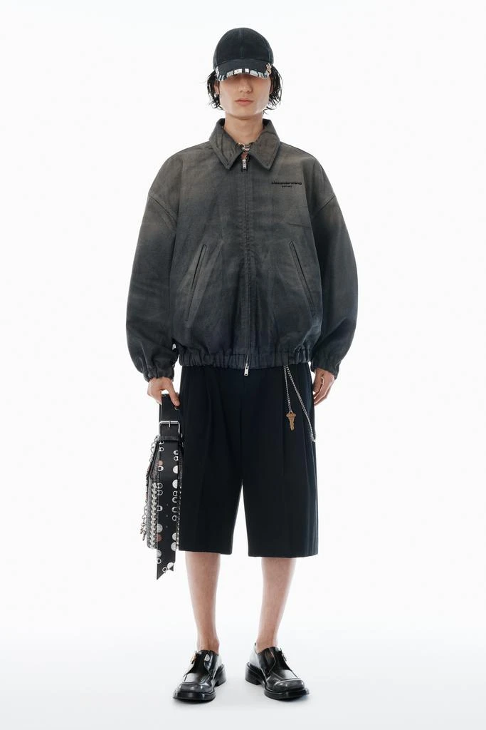 Alexander Wang Black leather trompe-l'oeil jacket 1