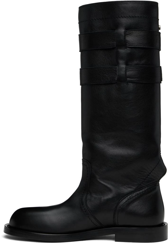 ANN DEMEULEMEESTER Black Uplu Biker Boots 3