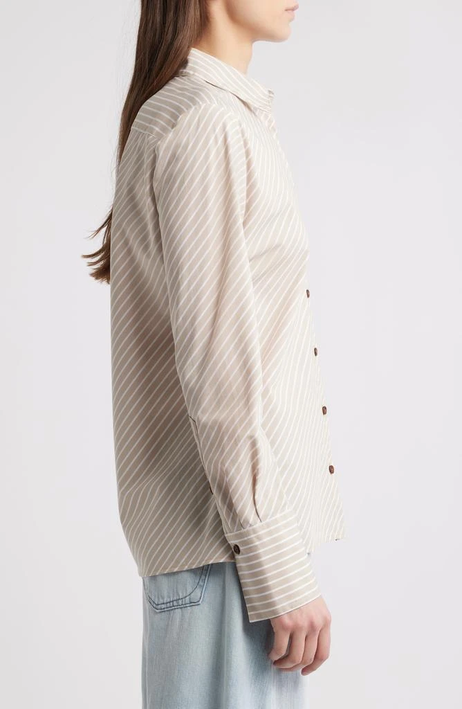 Rag & Bone Stripe Cotton Button-Up Shirt 3