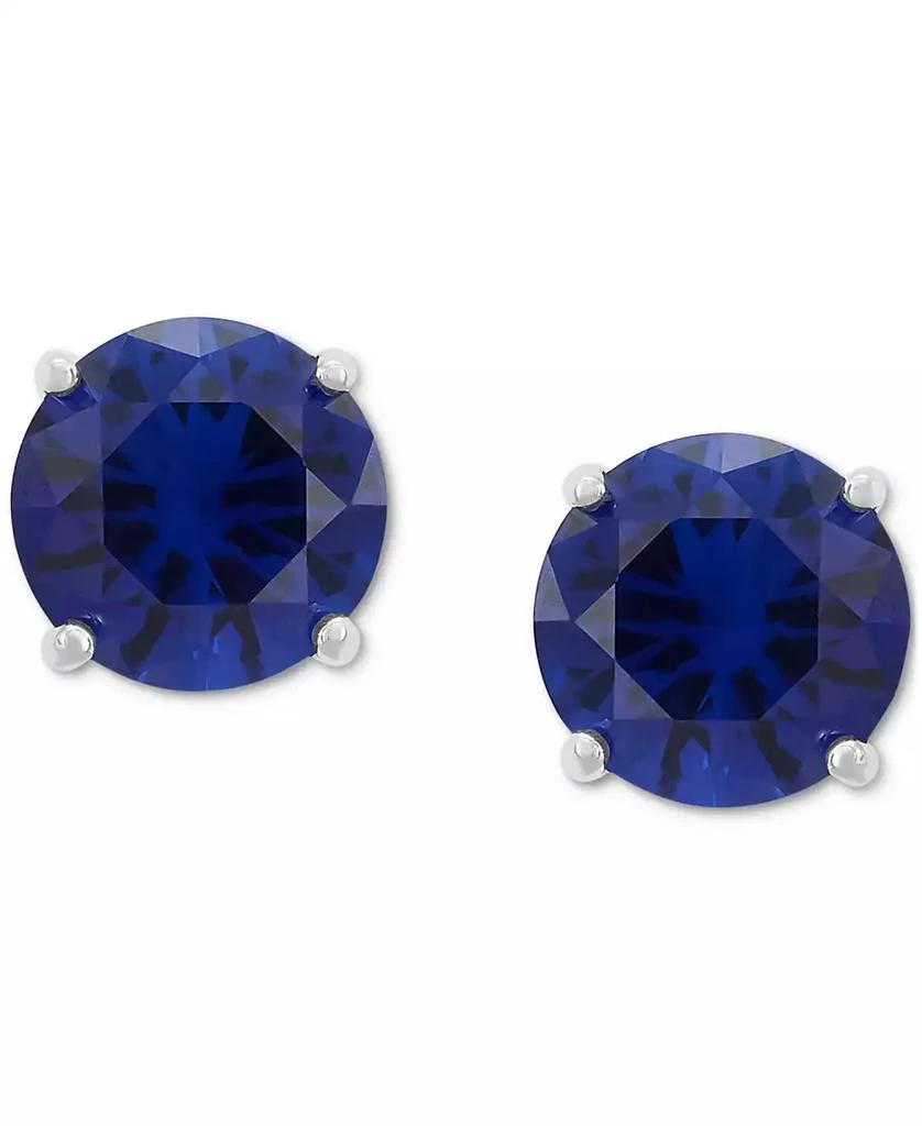 Macy's 3-Pc. Set Lab-Created Sapphire Stud & Hoop Earrings (3-3/4 ct. t.w.) in Sterling Silver 2
