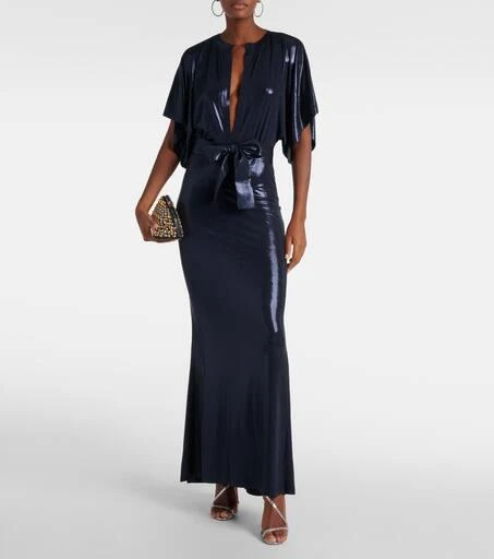 Norma Kamali Obie lamé gown 2