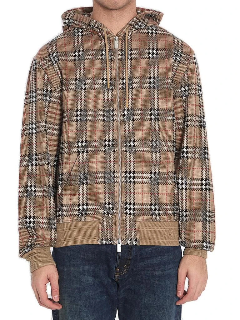 Burberry Burberry Checked Zip-Up Hoodie 1