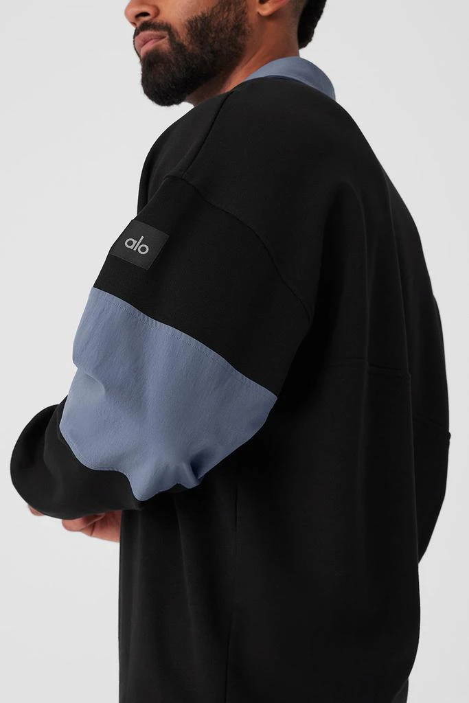 Alo Mixmatch Rugby Sweatshirt - Black/Bluestone 4