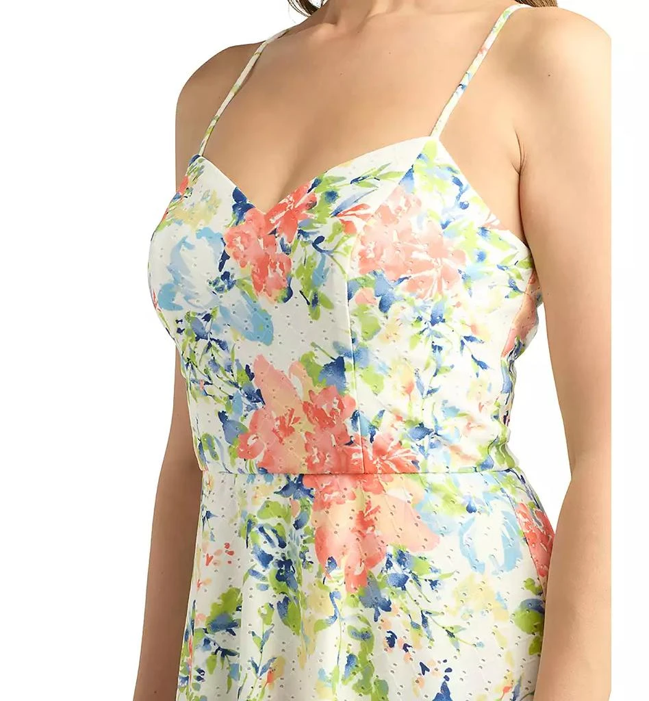 BCX Juniors' Floral-Print Pointelle-Knit Fit & Flare Dress 4