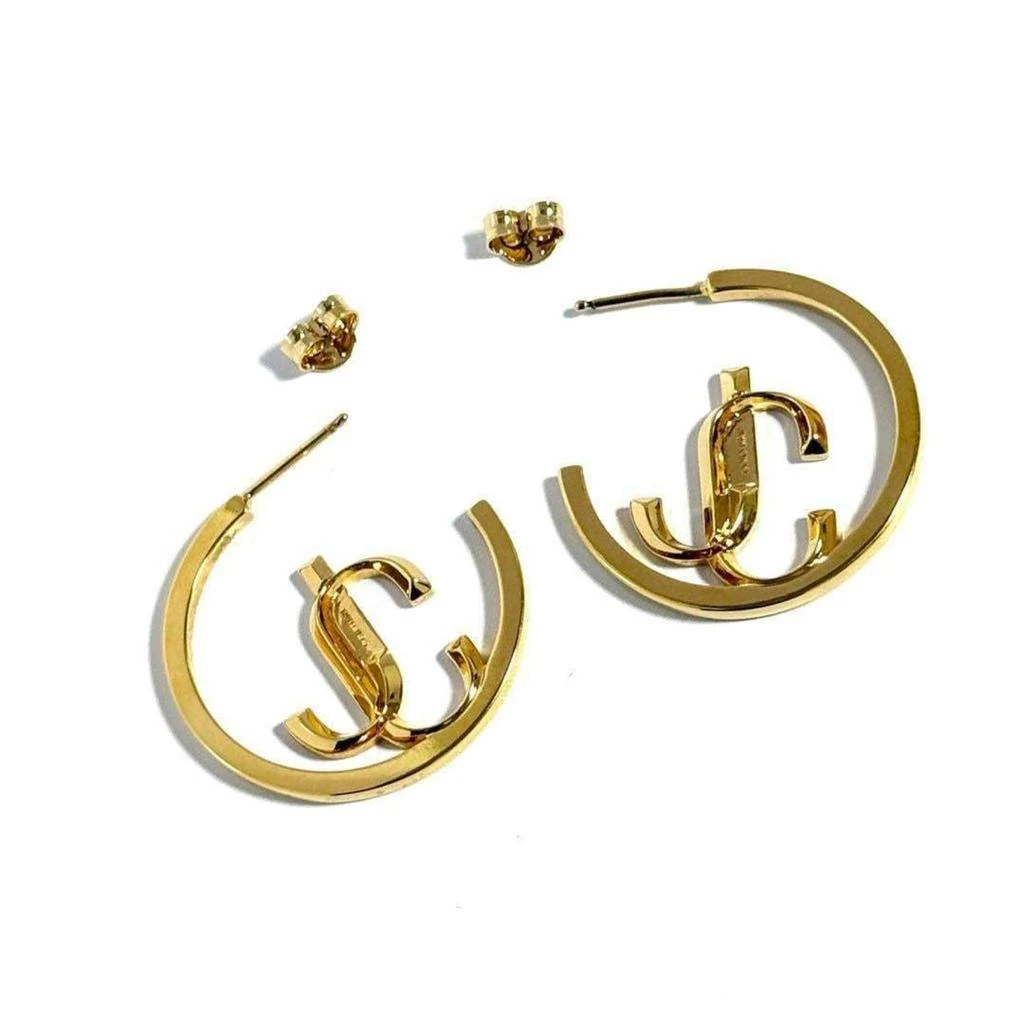 Jimmy Choo Metal Hoop Earrings (Pre-Owned)