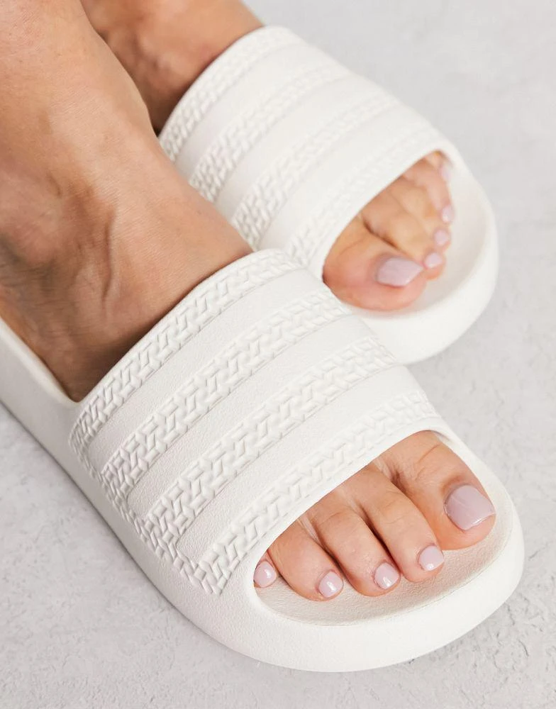 Adidas adidas Originals Adilette Ayoon sliders in off white 3