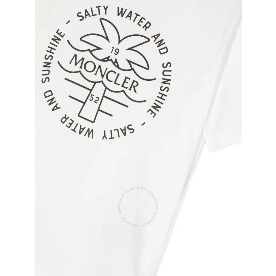 Moncler Kids Palm Tree Print Cotton T-Shirt 3