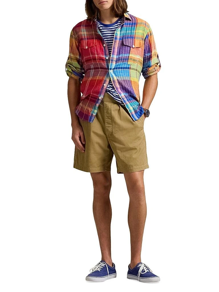 Ralph Lauren Classic-Fit Plaid Linen Workshirt 2