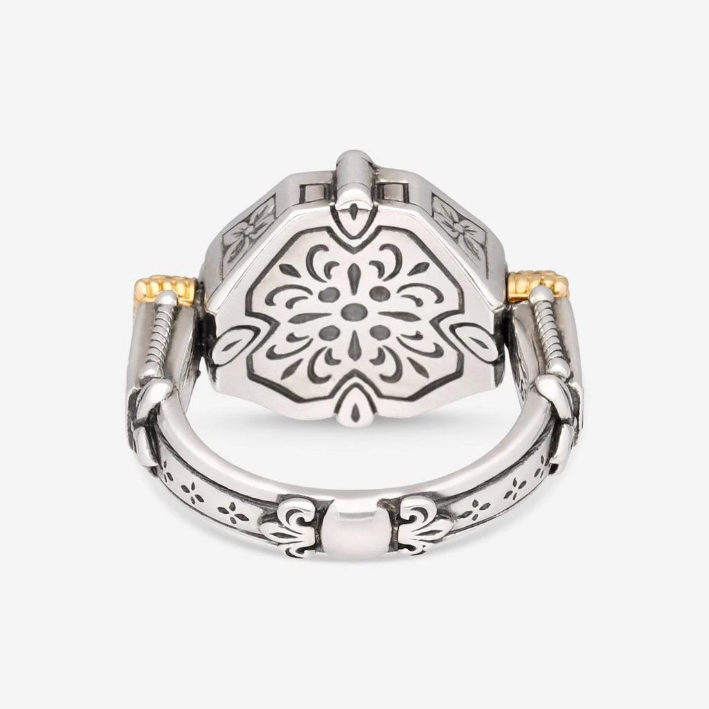 Konstantino Konstantino Calypso Sterling Silver and 18K Yellow Gold, Onyx Statement DMK2117-120 4