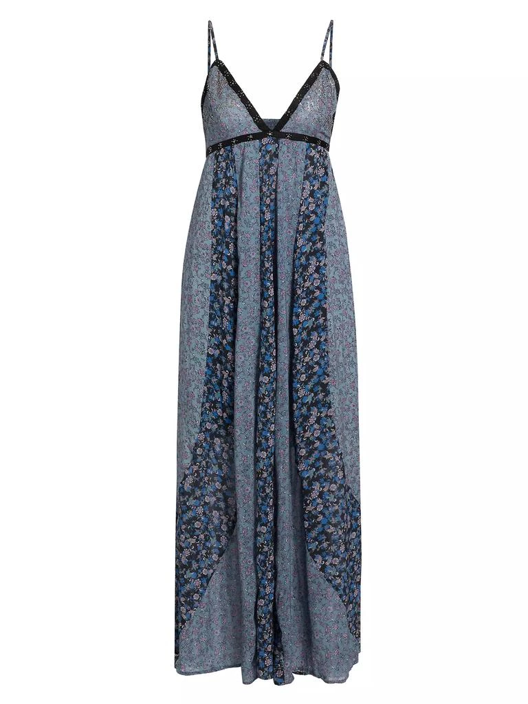 Free People Forever Time Paneled Floral Maxi Dress 1