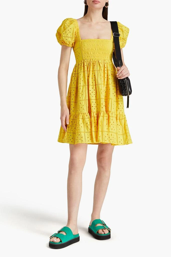 Ganni Broderie anglaise cotton mini dress 2