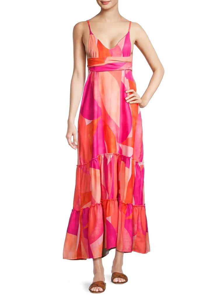 Peixoto Parker Tie-Waist Cotton Maxi Dress 2