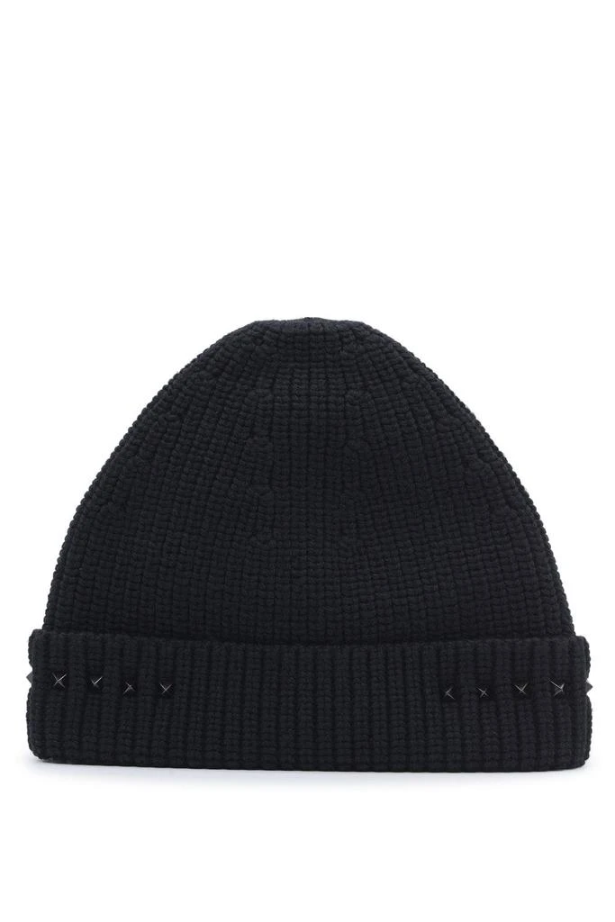 Valentino Black Untitled Stud Beanie 1