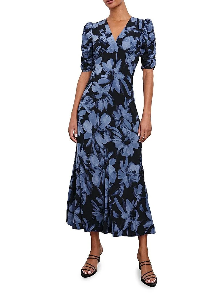 Rails Zariah Short Sleeve Floral A-Line Midi-Dress 2