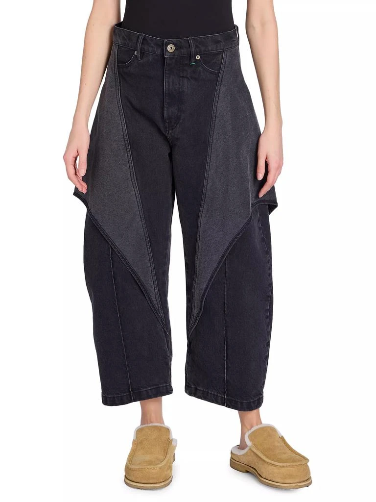 JW Anderson Crop Sculpted Mid-Rise Jeans 3