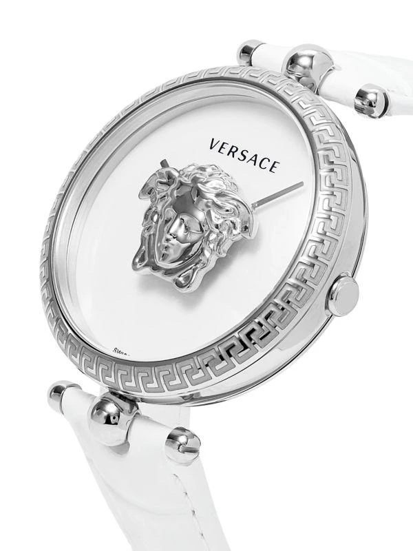 Versace 39MM Stainless Steel
Croc Embossed Leather Strap Watch 3