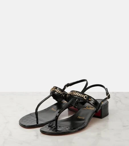 Christian Louboutin MJ Thong croc-effect leather sandals 4