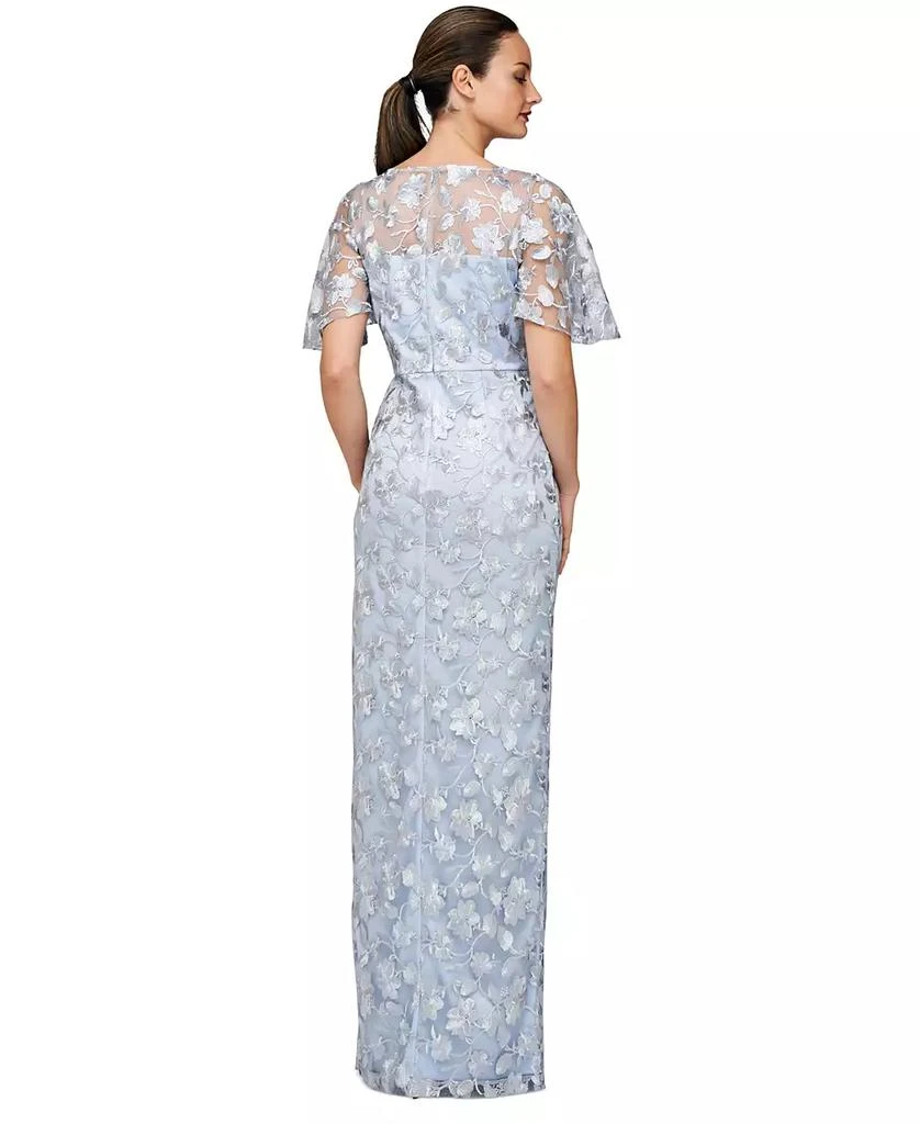 JS Collections Women's Brooke Embroidered Column Gown 3
