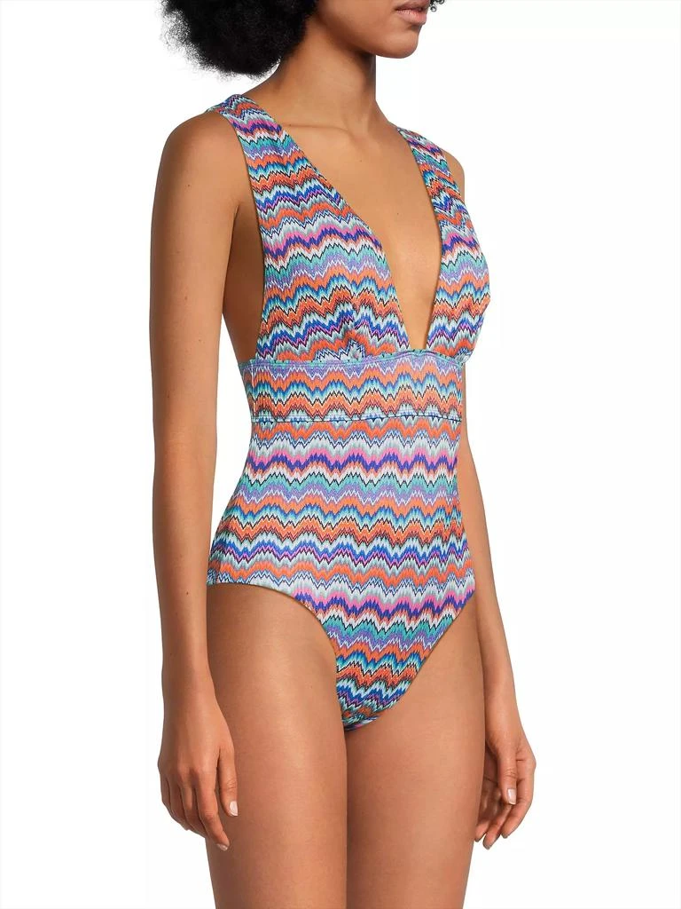 Milly Ana Barcelona Chevron One-Piece Swimsuit 4