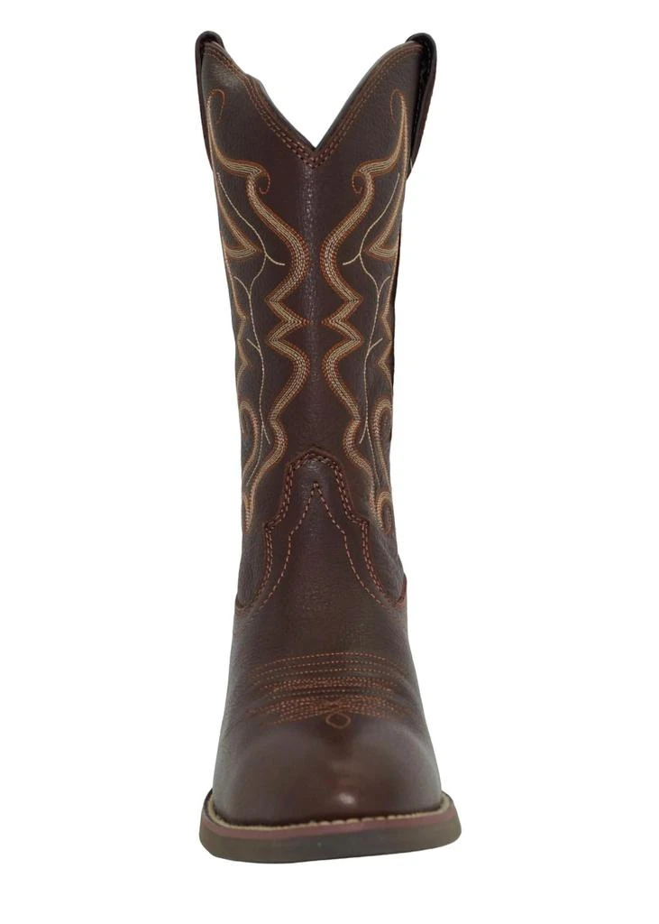 Justin Men's Stampede Square Toe Western Boots - Ee Width In Brown 3