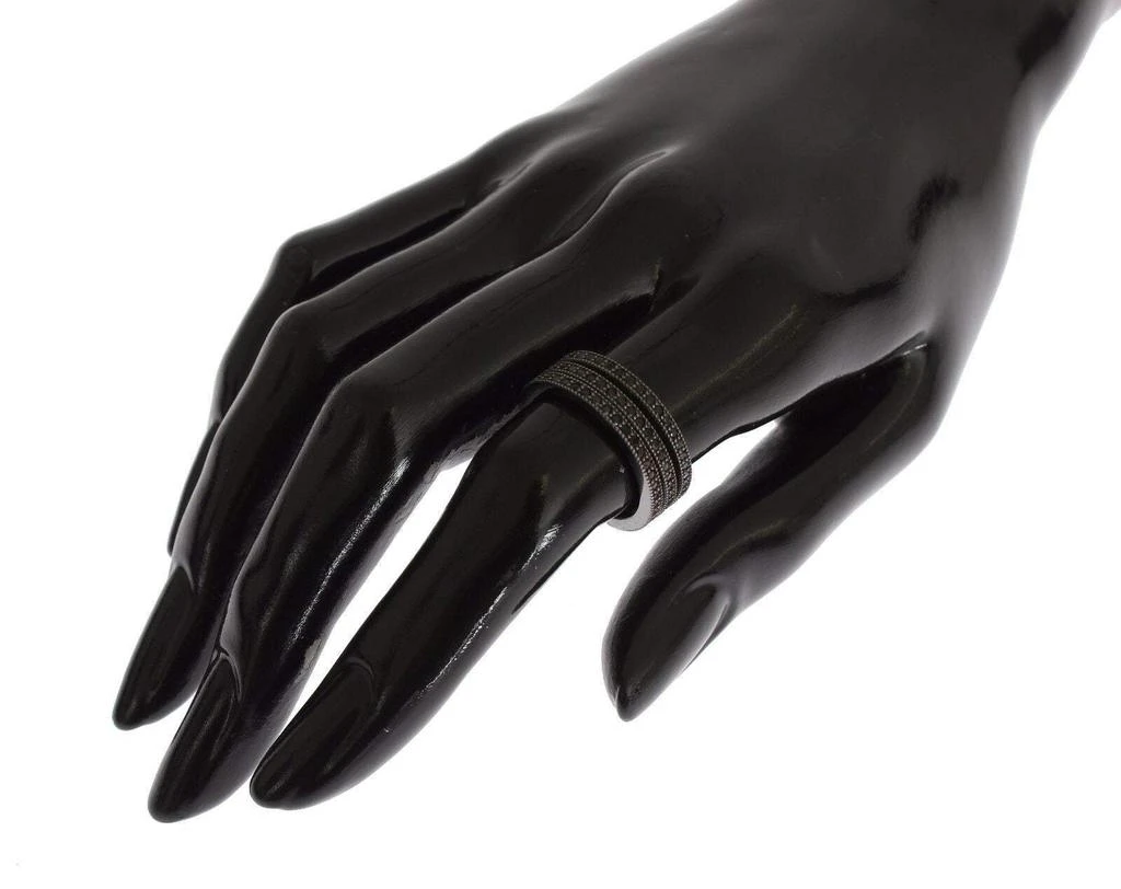 Nialaya Nialaya Black CZ 925 Sterling Silver Womens 8
