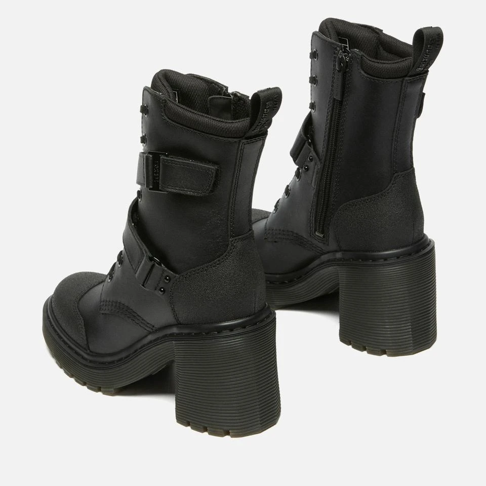 Dr. Martens DR. MARTENS WOMEN'S CHESNEY TECH 8-EYE HEELED LEATHER BOOTS 4