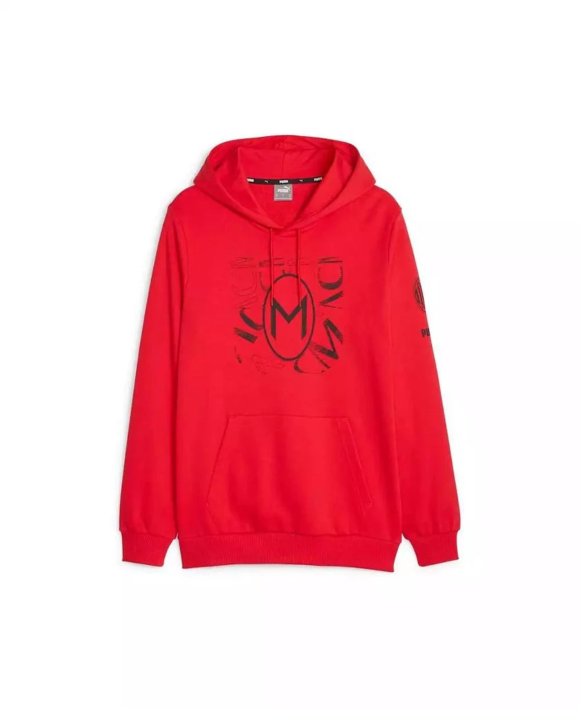 Puma Men's Red AC Milan FtblCore Graphic Pullover Hoodie 3