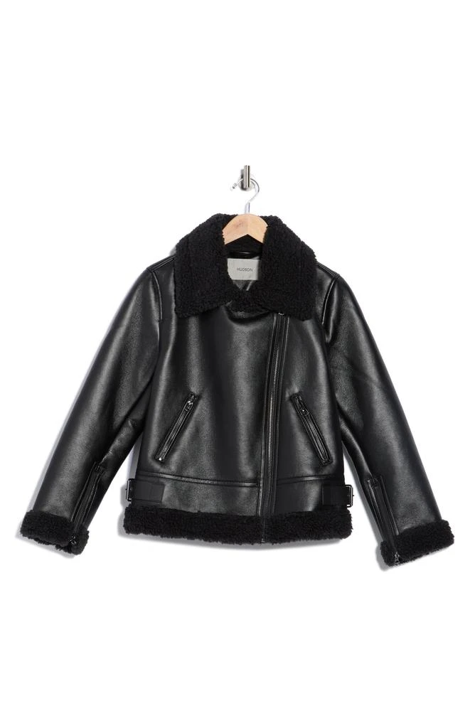 Hudson Faux Shearling 
Faux Leather Moto Jacket 4