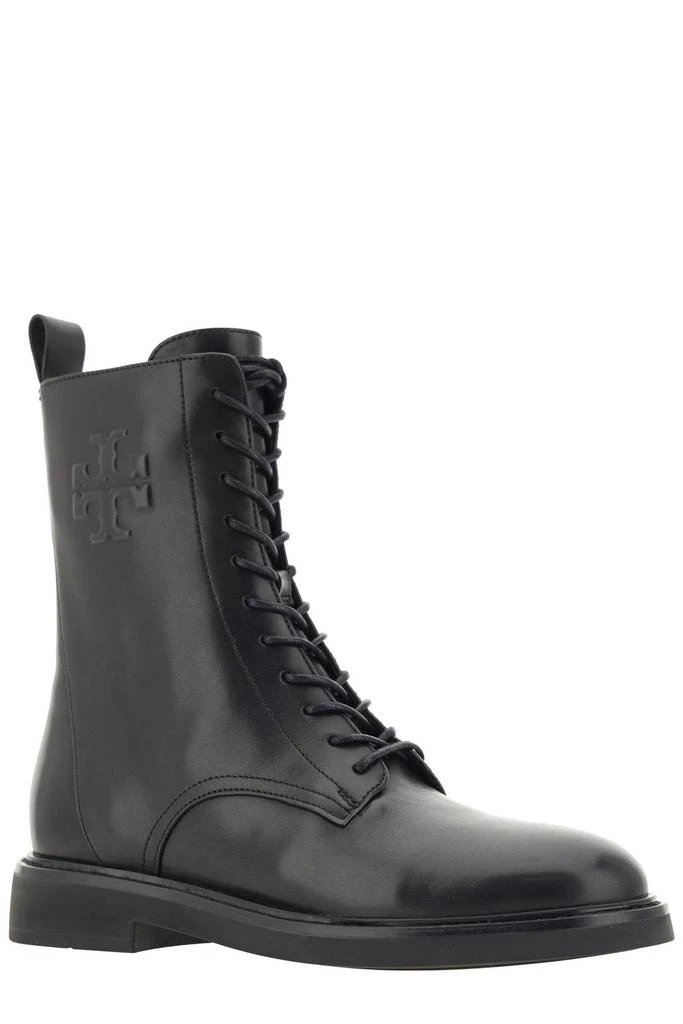 Tory Burch Tory Burch Logo Embossed Side-Zip Combat Boots 2