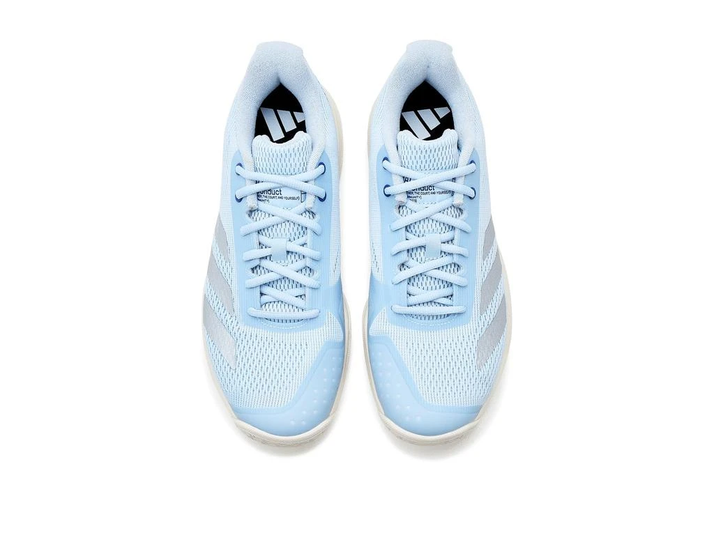 adidas gazelle silver green womens Adidas Courtflash K Kids' (White/Teal) main image 1
