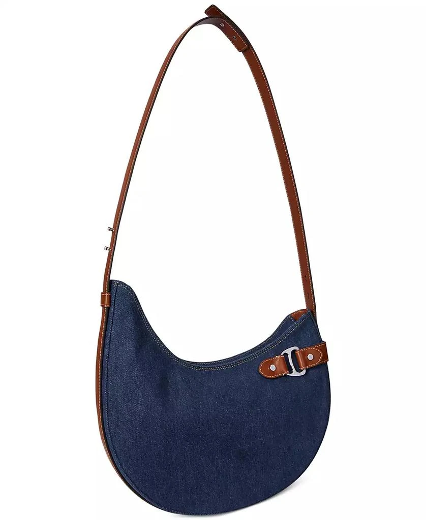 Ralph Lauren Tasha Large Denim Shoulder Bag 6