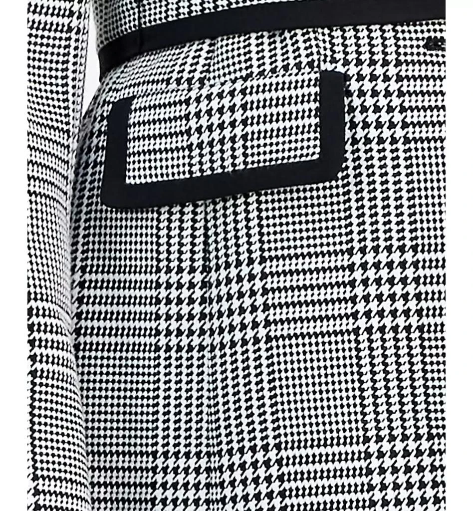 Le Suit Women
s Framed Plaid Belted Wide-Leg Pantsuit Set, Regular 
Petite 8