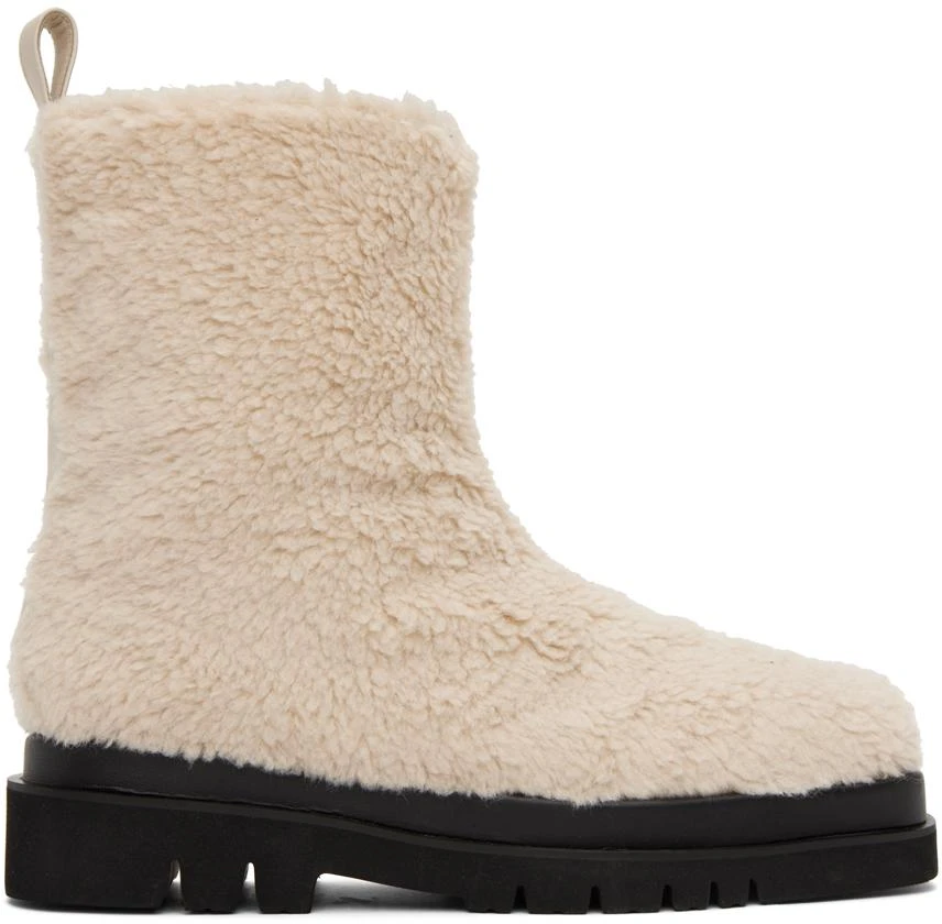 Recto Off-White Alex Faux-Shearling Boots 1