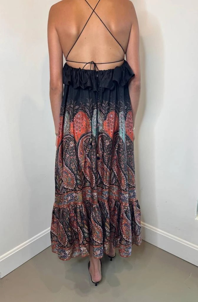Zimmermann Women
s Rhiannon Paisley Ruffle Maxi Dress In Black Paisley 2