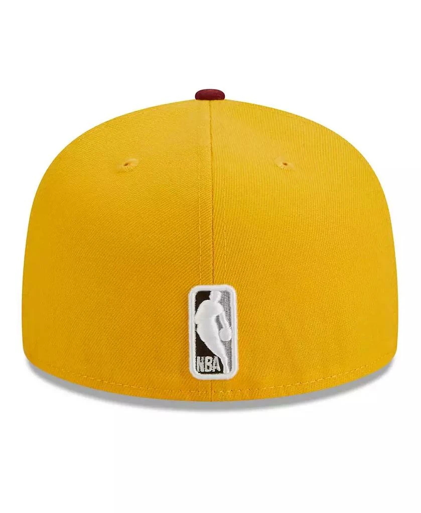 New Era Men's Yellow, Red Los Angeles Lakers Fall Leaves 2-Tone 59FIFTY Fitted Hat 4