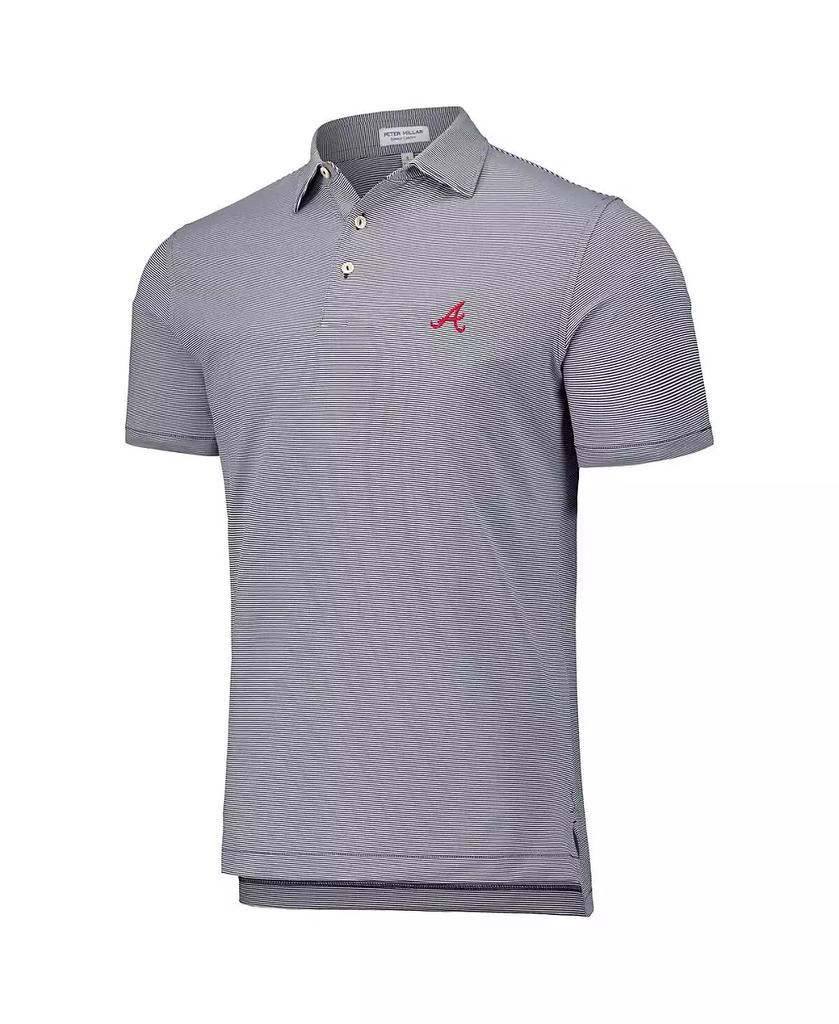 Peter Millar Men's Navy Atlanta Braves Jubilee Stripe Stretch Jersey Polo