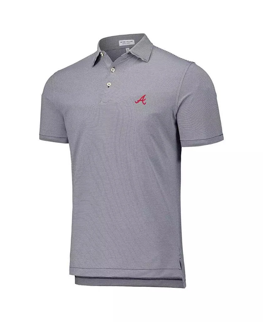 Peter Millar Men's Navy Atlanta Braves Jubilee Stripe Stretch Jersey Polo 2
