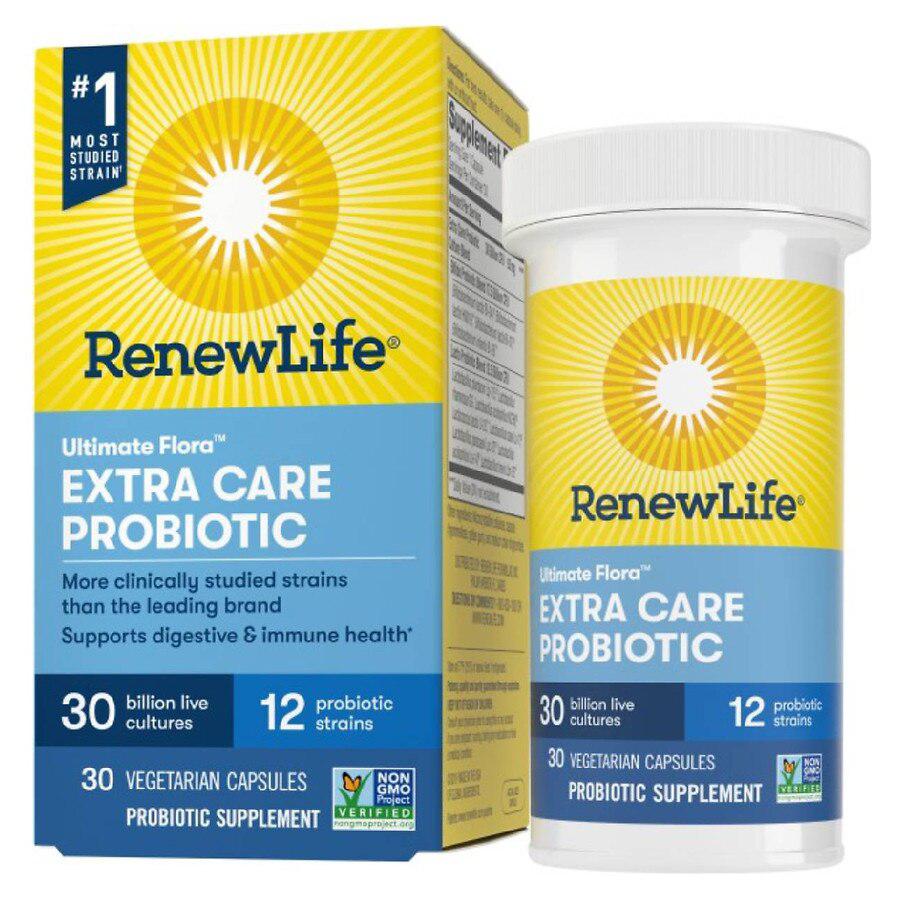 ReNew Life Adult Extra Care Digestive Probiotic, 30 Billion CFU Per Capsule